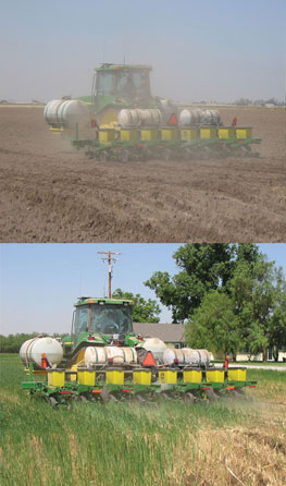 Before and after conservation tillage