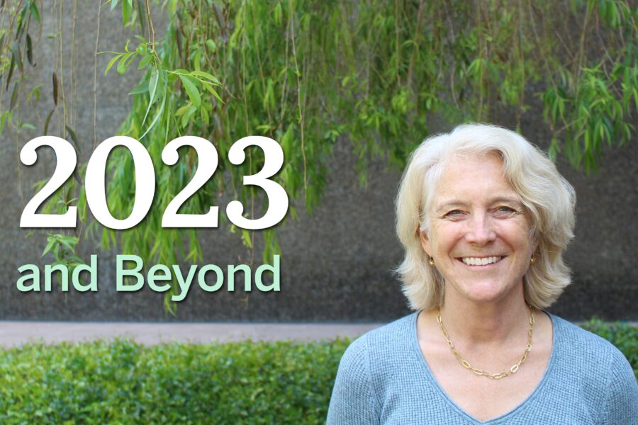 A picture of CEO Ashley Boren. To the left, text reads "2023 and Beyond"